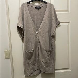 Bryn Walker Beige Short Sleeve Cardigan (sz s)